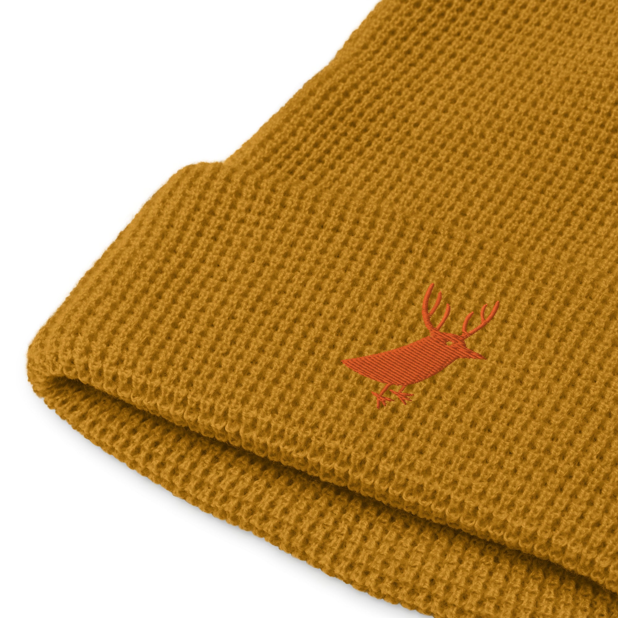 Women's waffle beanie for snowboarding and outdoor camel