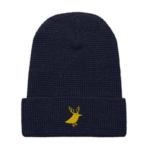 Men's waffle beanie for snowboarding and outdoor navy